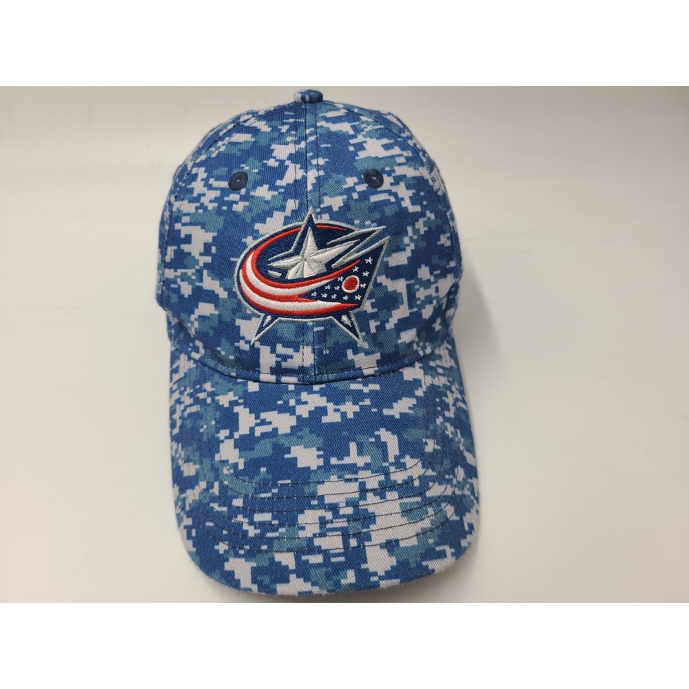 Columbus Blue Jackets Digital Camo Elk-Elk Strapback Adjustable Hat Cap NHL Blue
